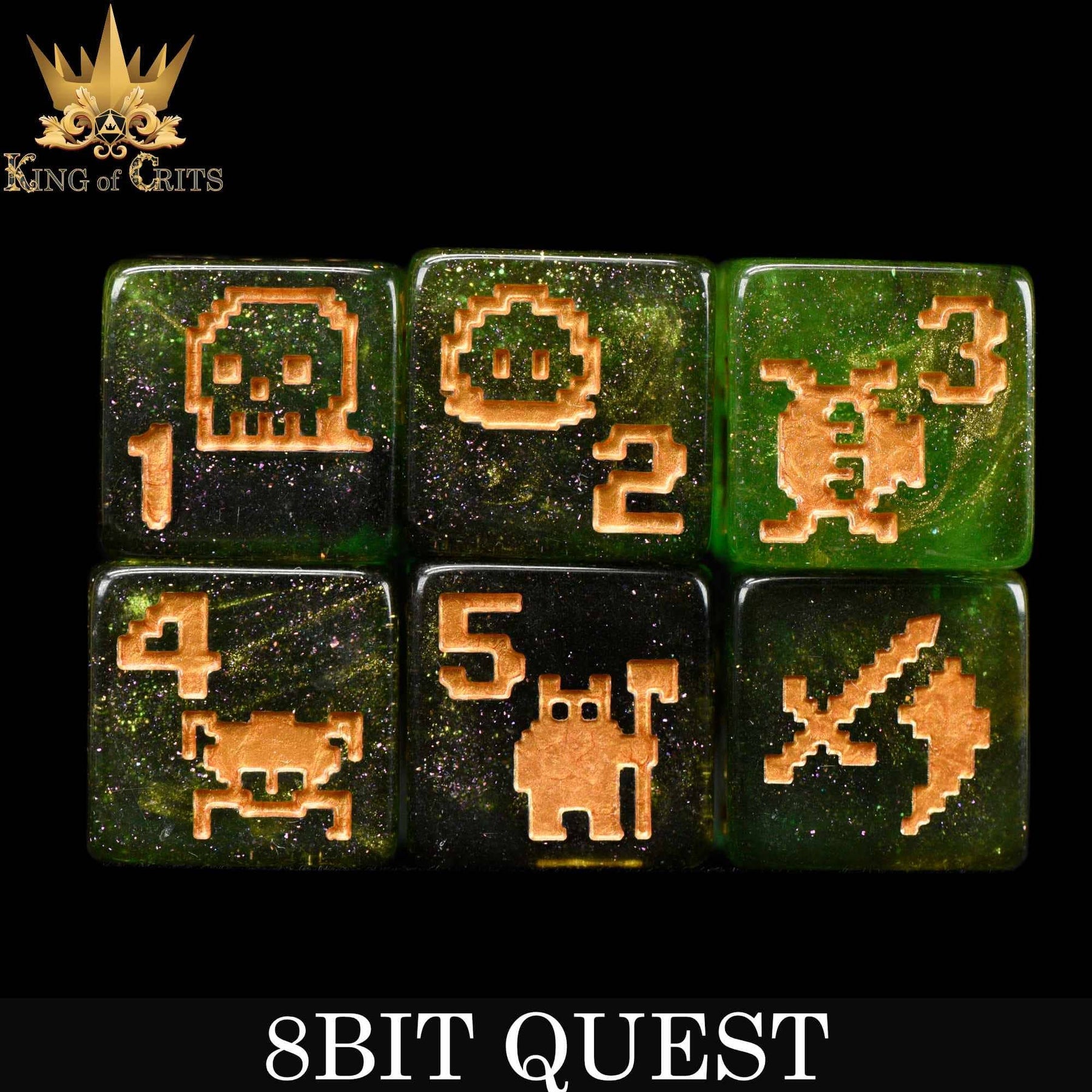 DNDDICE.COM Dice > Other Dice 8BIT Quest - 11 Dice Set 758890748396 ER118BIT