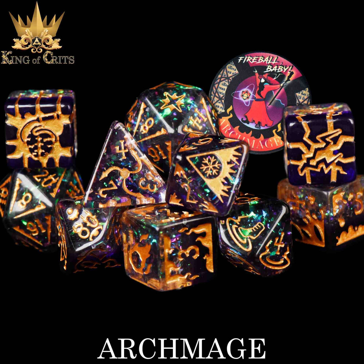 DNDDICE.COM Dice > Other Dice Archmage - 11 Dice Set 758890746484 ER11MAGE