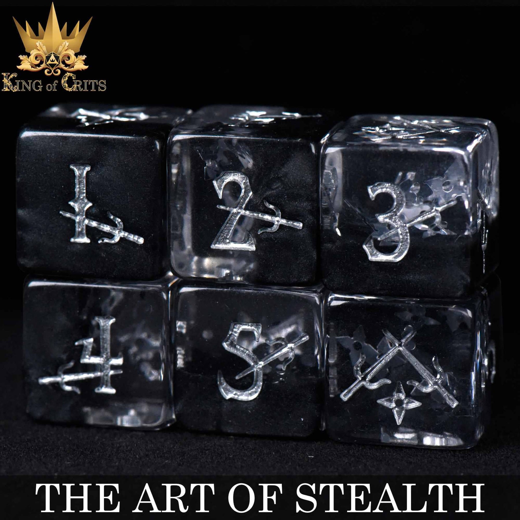 DNDDICE.COM Dice > Other Dice Art of Stealth - 11 Dice Set 758890742530 ER11TAOS