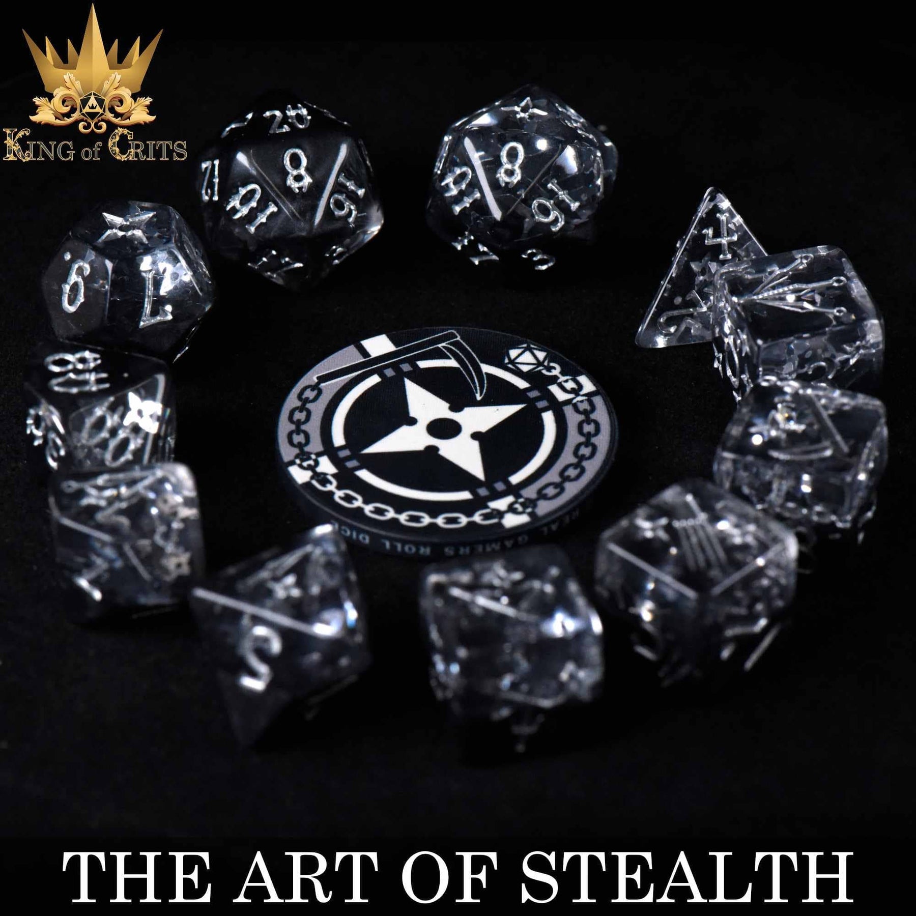 DNDDICE.COM Dice > Other Dice Art of Stealth - 11 Dice Set 758890742530 ER11TAOS