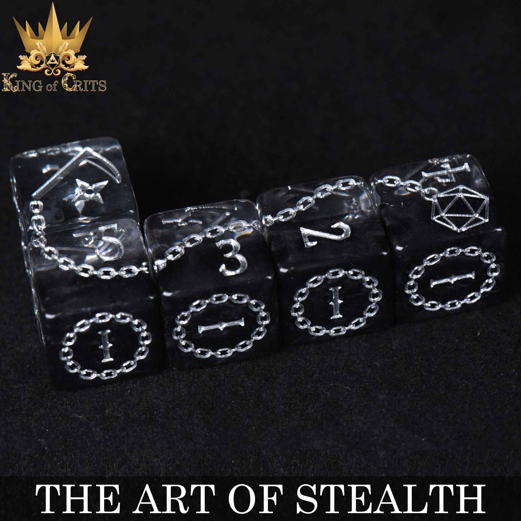 DNDDICE.COM Dice > Other Dice Art of Stealth - 11 Dice Set 758890742530 ER11TAOS