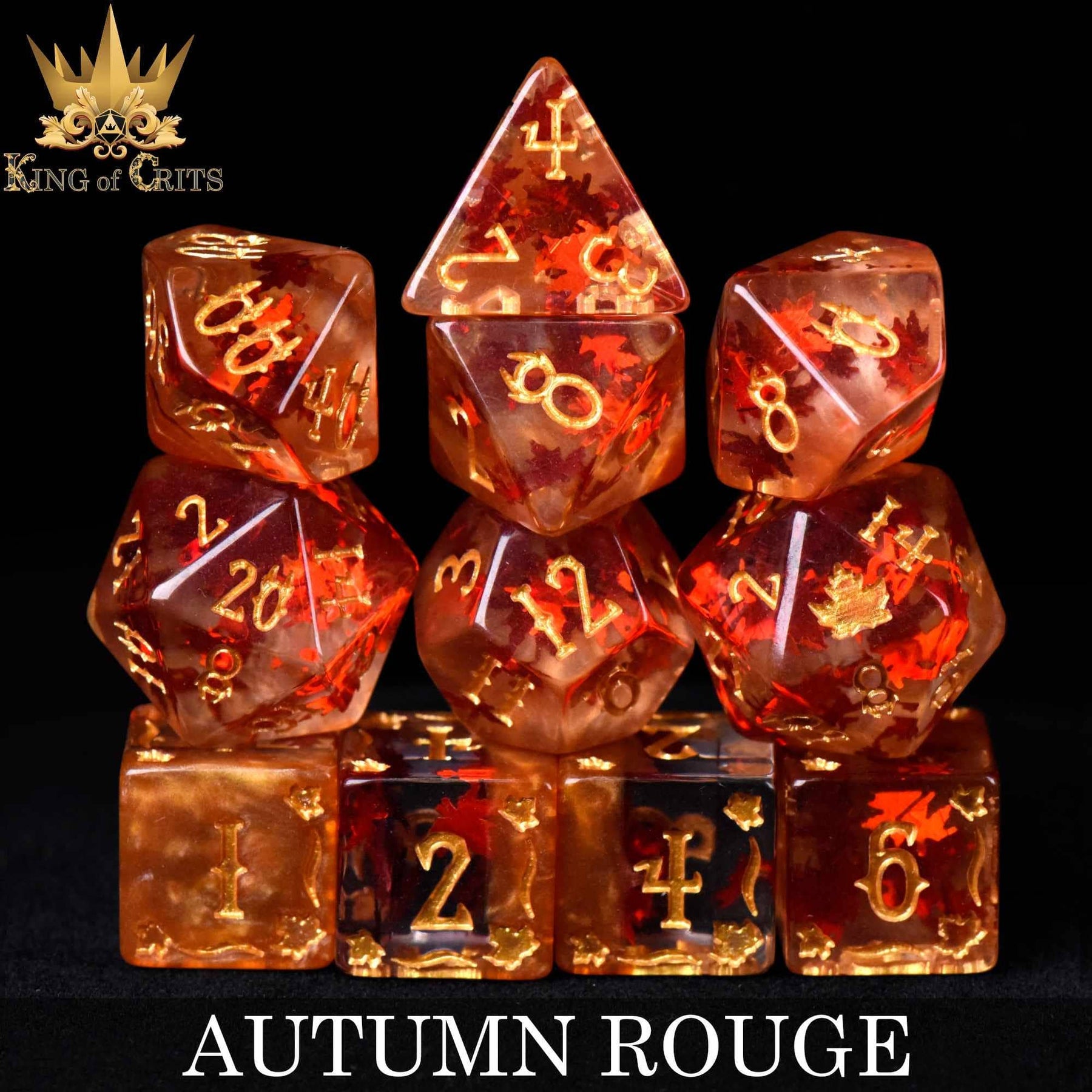 DNDDICE.COM Dice > Other Dice Autumn Rouge 11 Dice Set 758890750078 ER11AUTUMN
