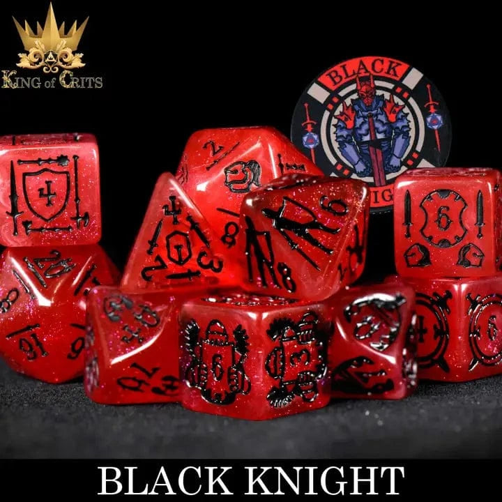 DNDDICE.COM Dice > Other Dice Black Knight- 11 Dice Set 758890748853 ER11KNIGHT