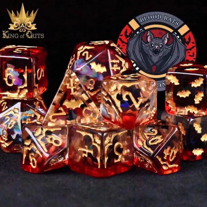 DNDDICE.COM Dice > Other Dice Blood Bats & Beyond - 11 Dice Set 758890742882 ER11BATS