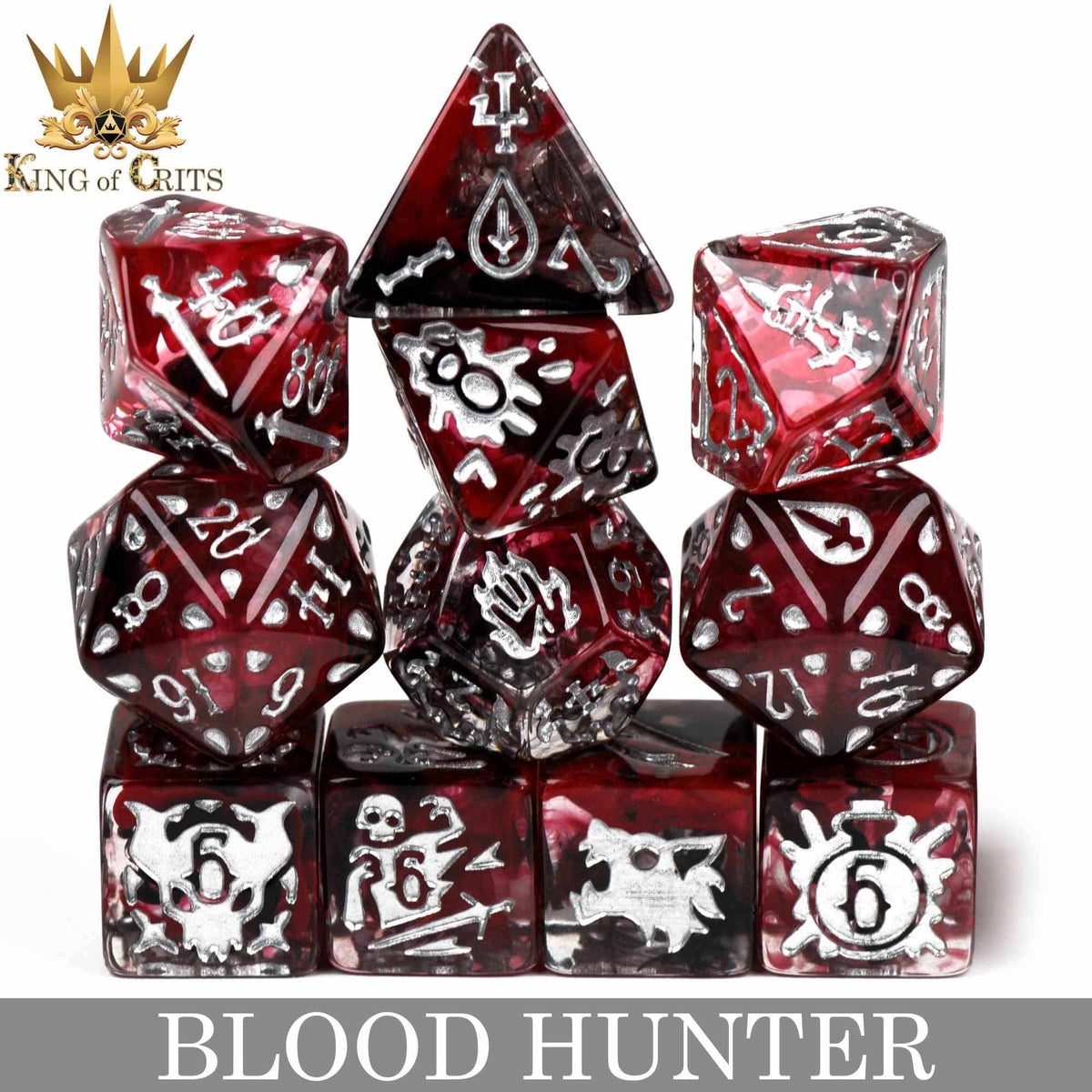 DNDDICE.COM Dice > Other Dice Blood Hunter - 11 Dice Set 758890746118 ER11BLOOD