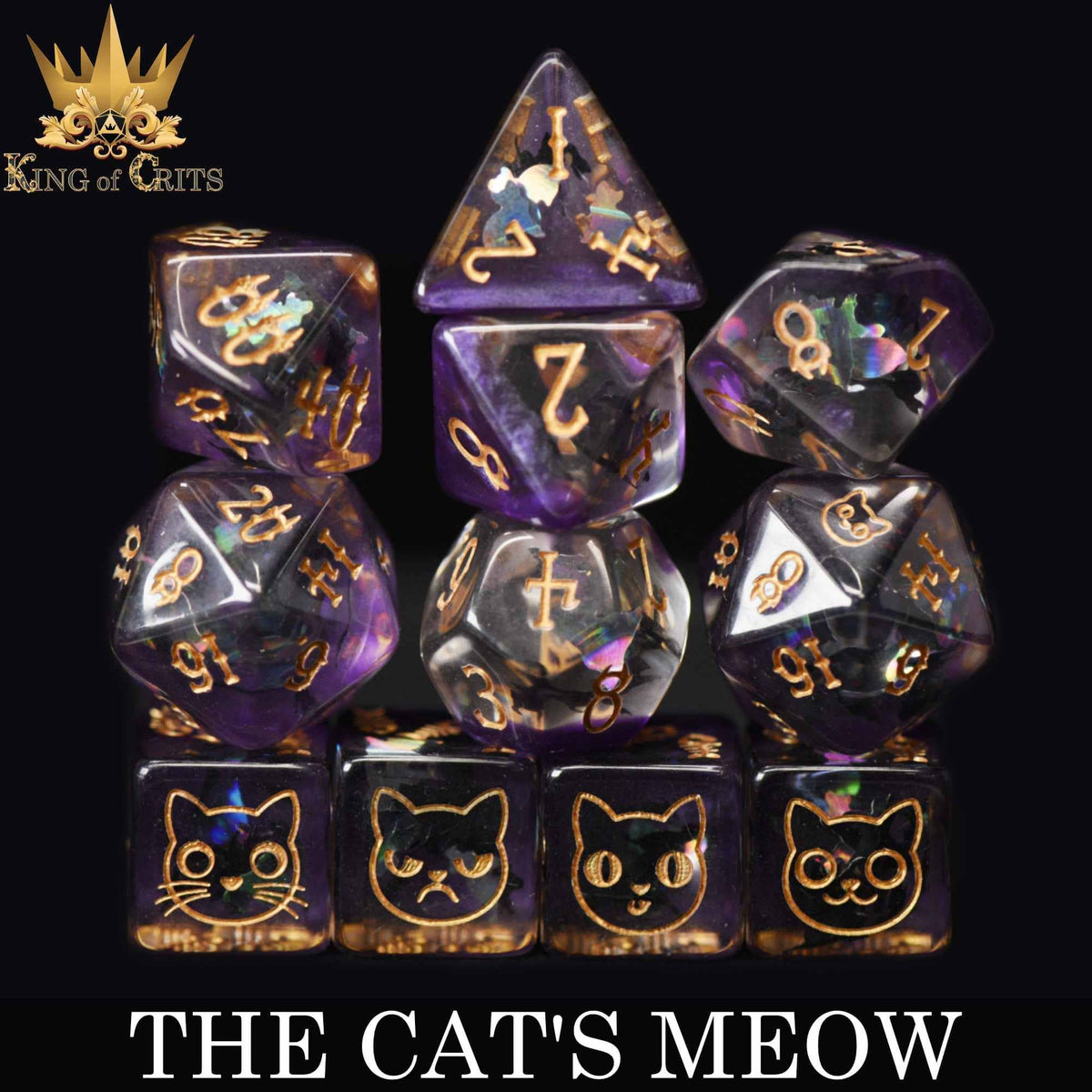 DNDDICE.COM Dice > Other Dice Cat's Meow - 11 Dice Set 758890743414 ER11CATS