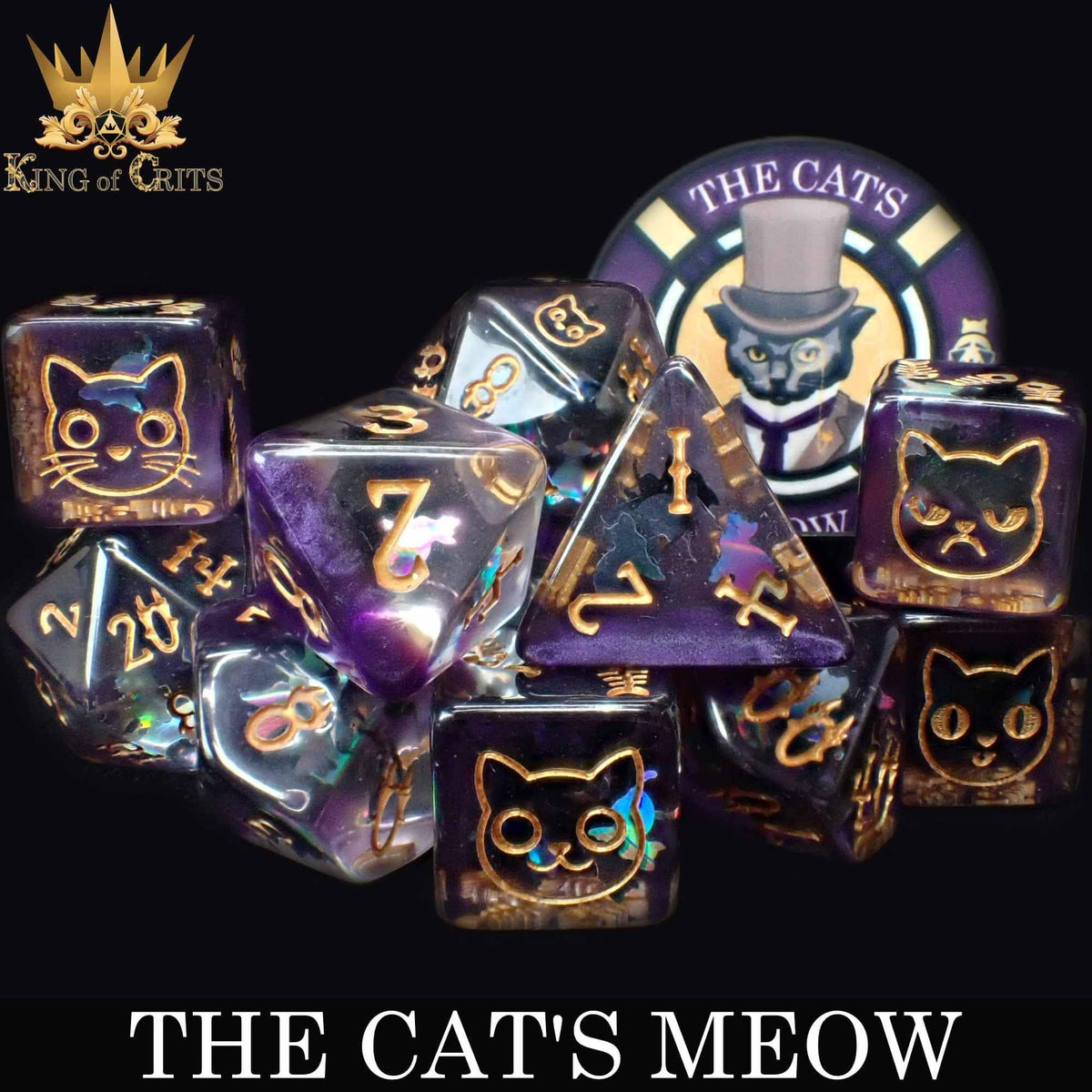 DNDDICE.COM Dice > Other Dice Cat's Meow - 11 Dice Set 758890743414 ER11CATS