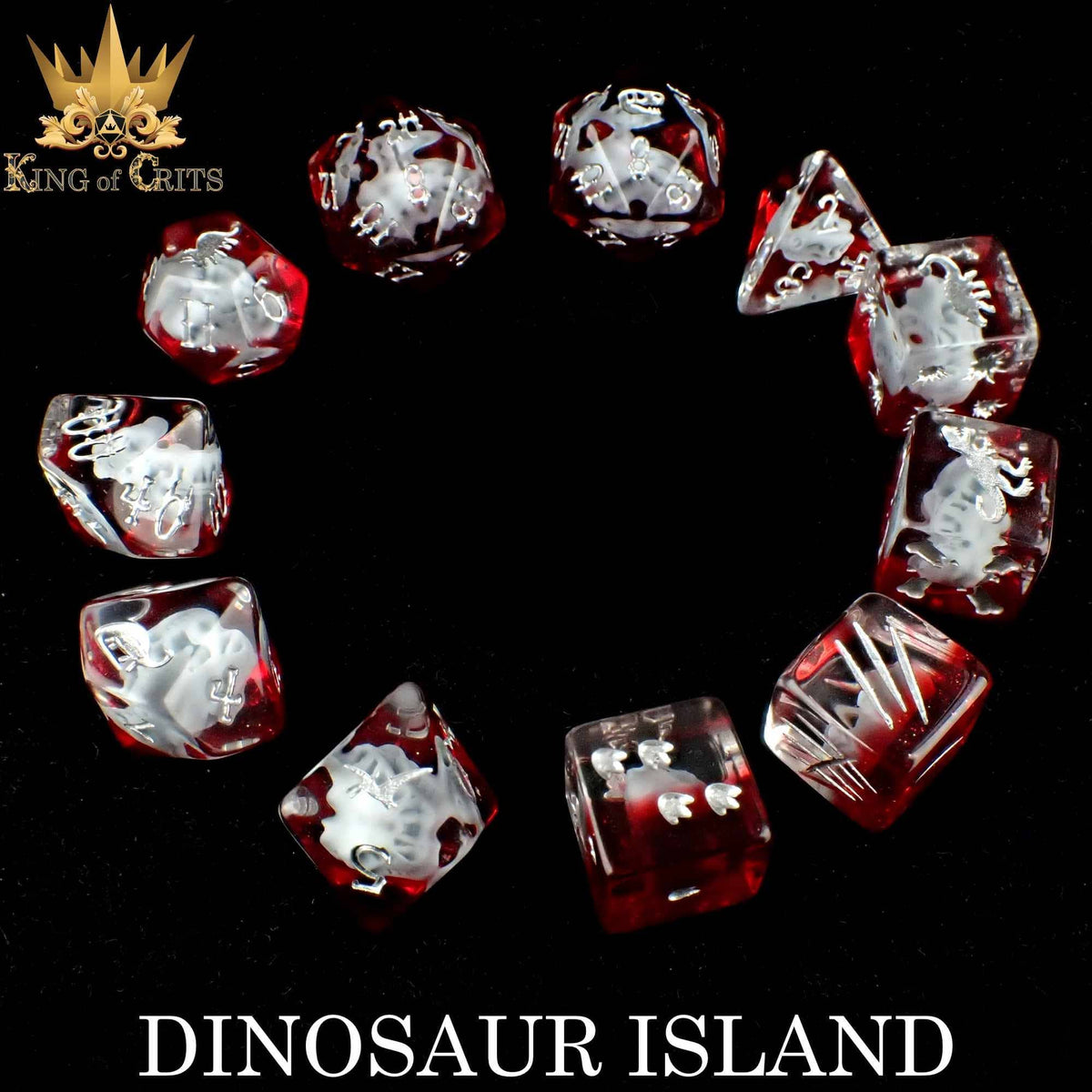 DNDDICE.COM Dice > Other Dice Dinosaur Island - 11 Dice Set 758890745081 ER11DINO