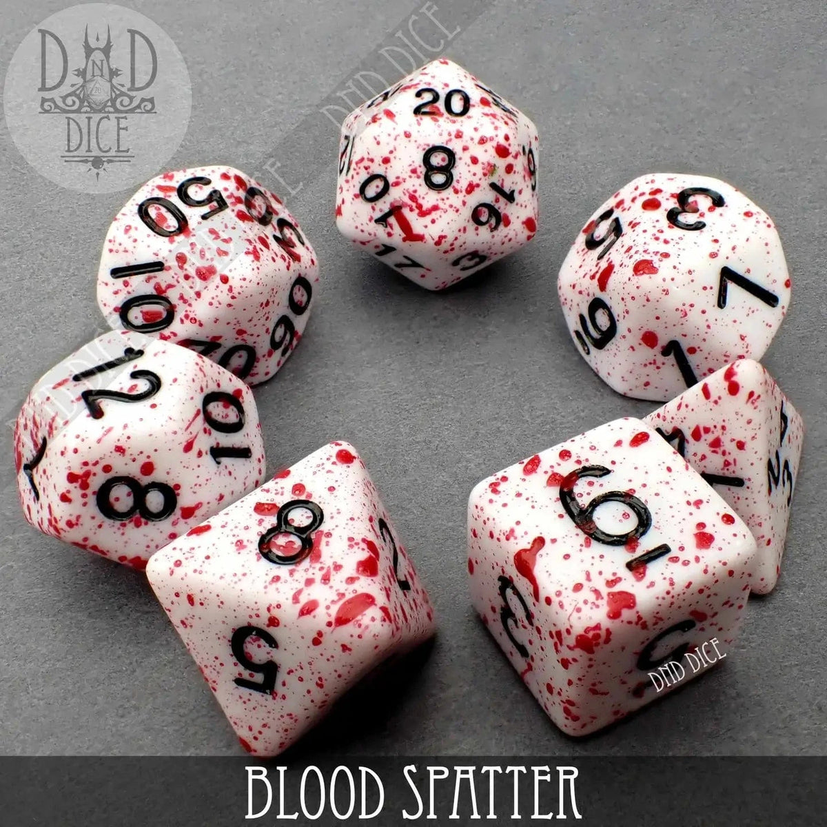 DNDDICE.COM Dice > Other Dice DND DICE: Blood Splatter 758890738717 EA07BLSP