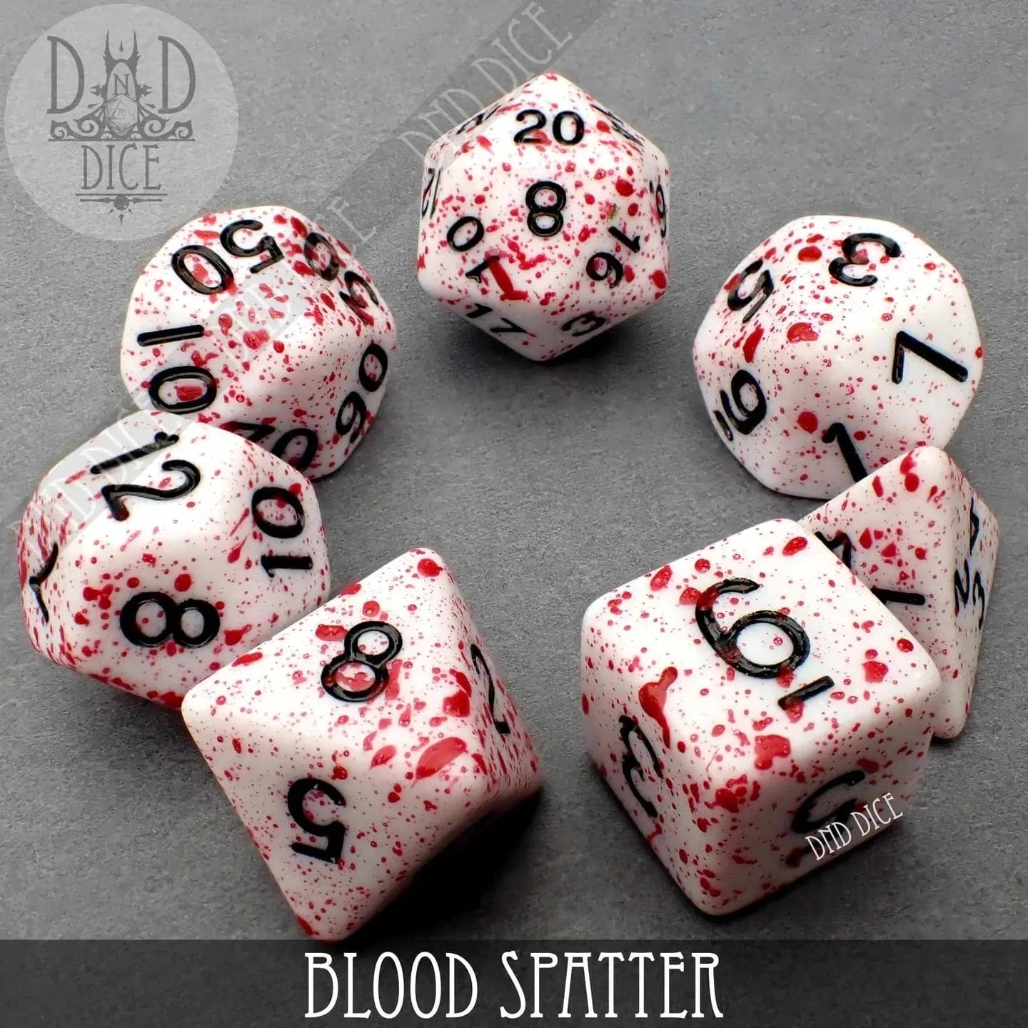 DNDDICE.COM Dice > Other Dice DND DICE: Blood Splatter 758890738717 EA07BLSP
