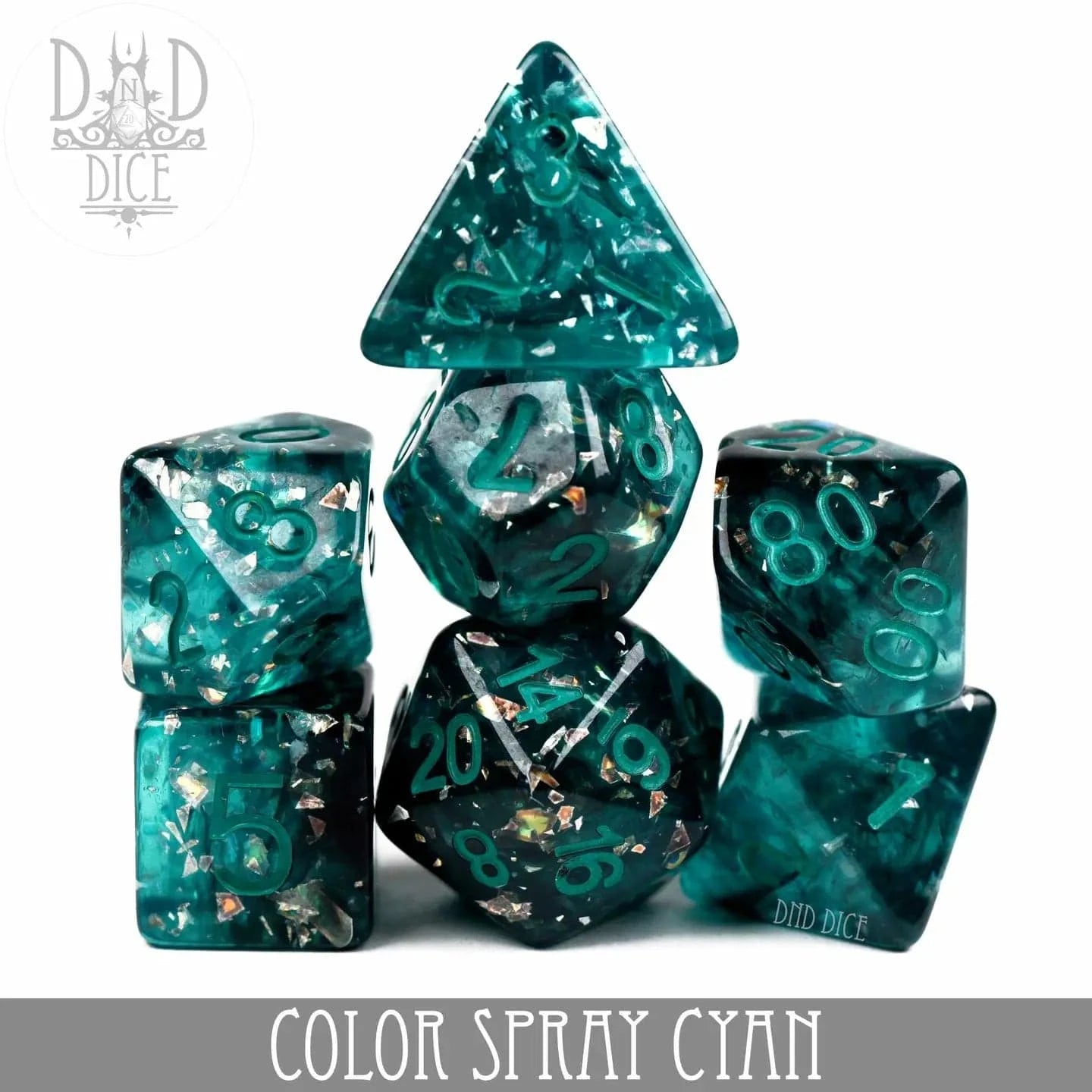 DNDDICE.COM Dice > Other Dice DND DICE: Color Spray Cyan 758890746132 PR07SPRAY2