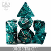 DNDDICE.COM Dice > Other Dice DND DICE: Color Spray Cyan 758890746132 PR07SPRAY2