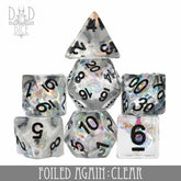 DNDDICE.COM Dice > Other Dice DND DICE: Foiled Again Clear 758890749041 PR07FOIL1