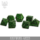 DNDDICE.COM Dice > Other Dice DND DICE: Knotwork: Green 758890748129 PA07KNOT2