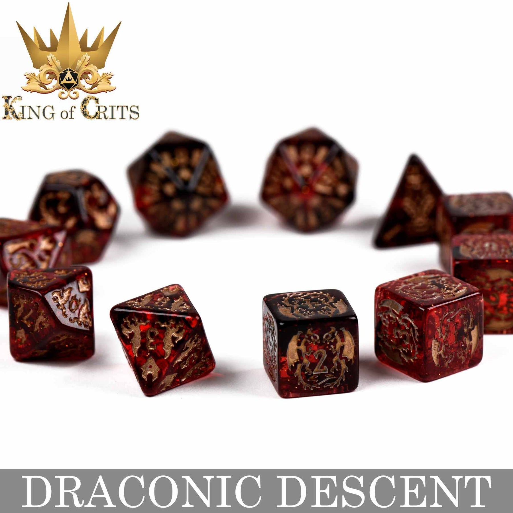 DNDDICE.COM Dice > Other Dice Draconic Descent - 11 Dice Set 758890746057 ER11DRAGON