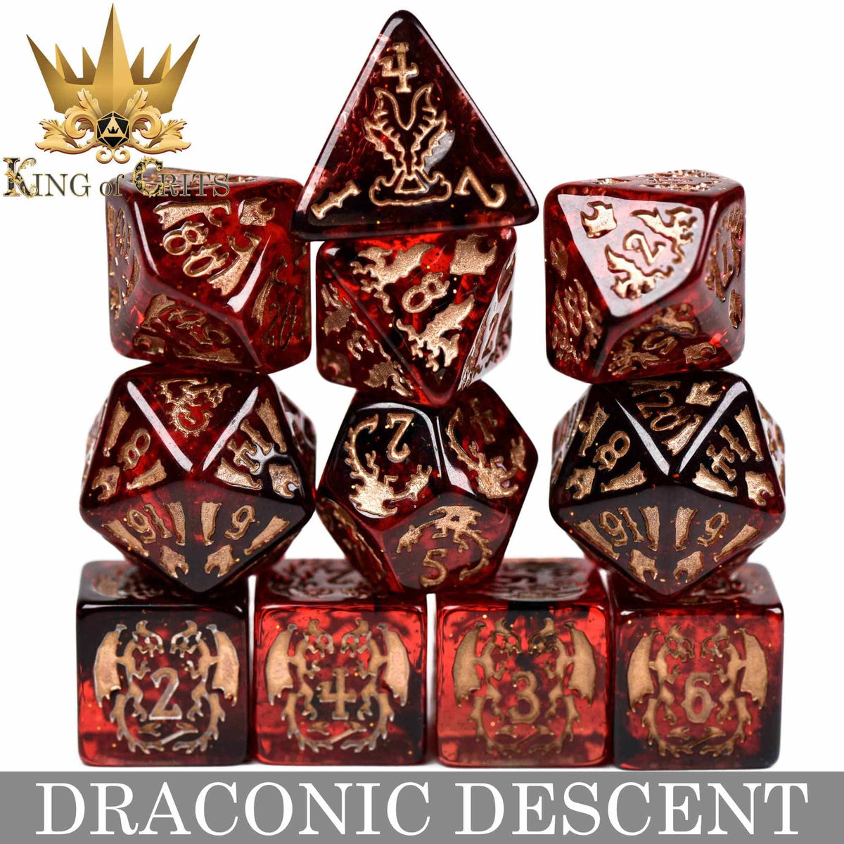DNDDICE.COM Dice > Other Dice Draconic Descent - 11 Dice Set 758890746057 ER11DRAGON