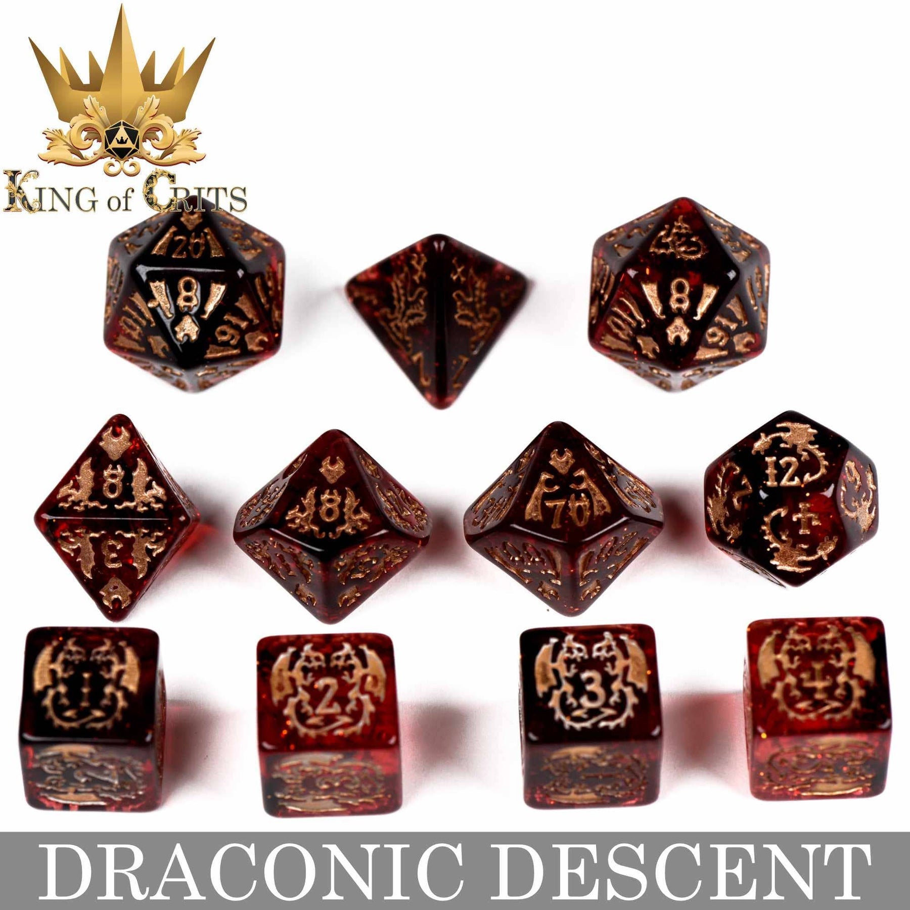 DNDDICE.COM Dice > Other Dice Draconic Descent - 11 Dice Set 758890746057 ER11DRAGON