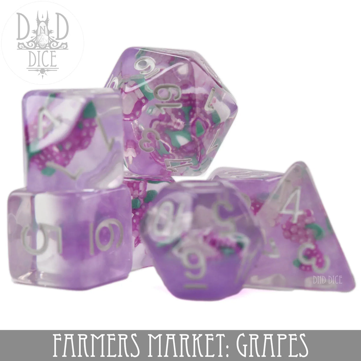 DNDDICE.COM Dice > Other Dice Farmers Market: Grape - 7 Dice Set 758890748747 PR07FMGRAPE