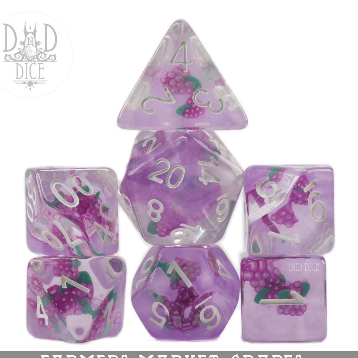 DNDDICE.COM Dice > Other Dice Farmers Market: Grape - 7 Dice Set 758890748747 PR07FMGRAPE