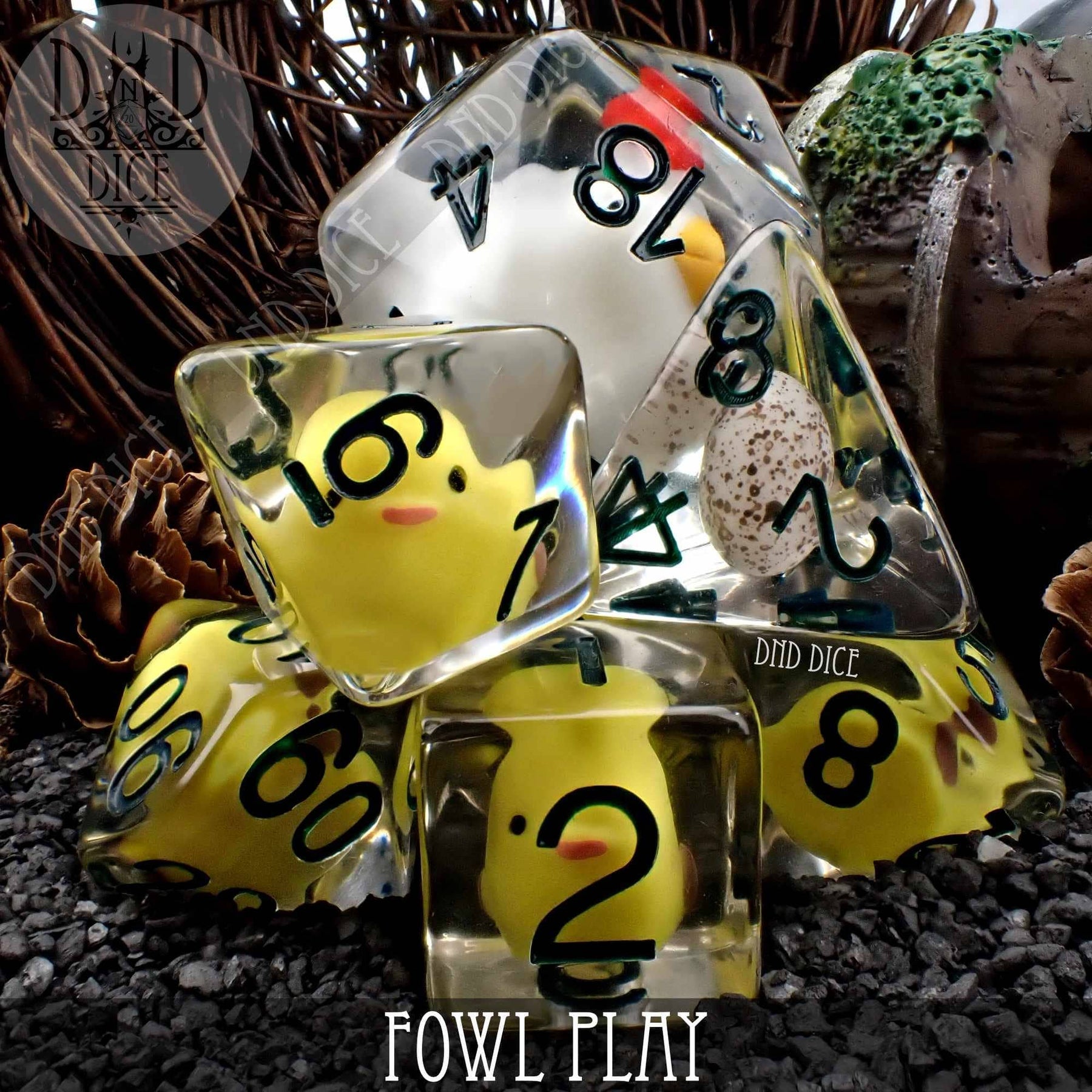 DNDDICE.COM Dice > Other Dice Fowl Play - 8 Dice Set 758890739684 PR08FOWL