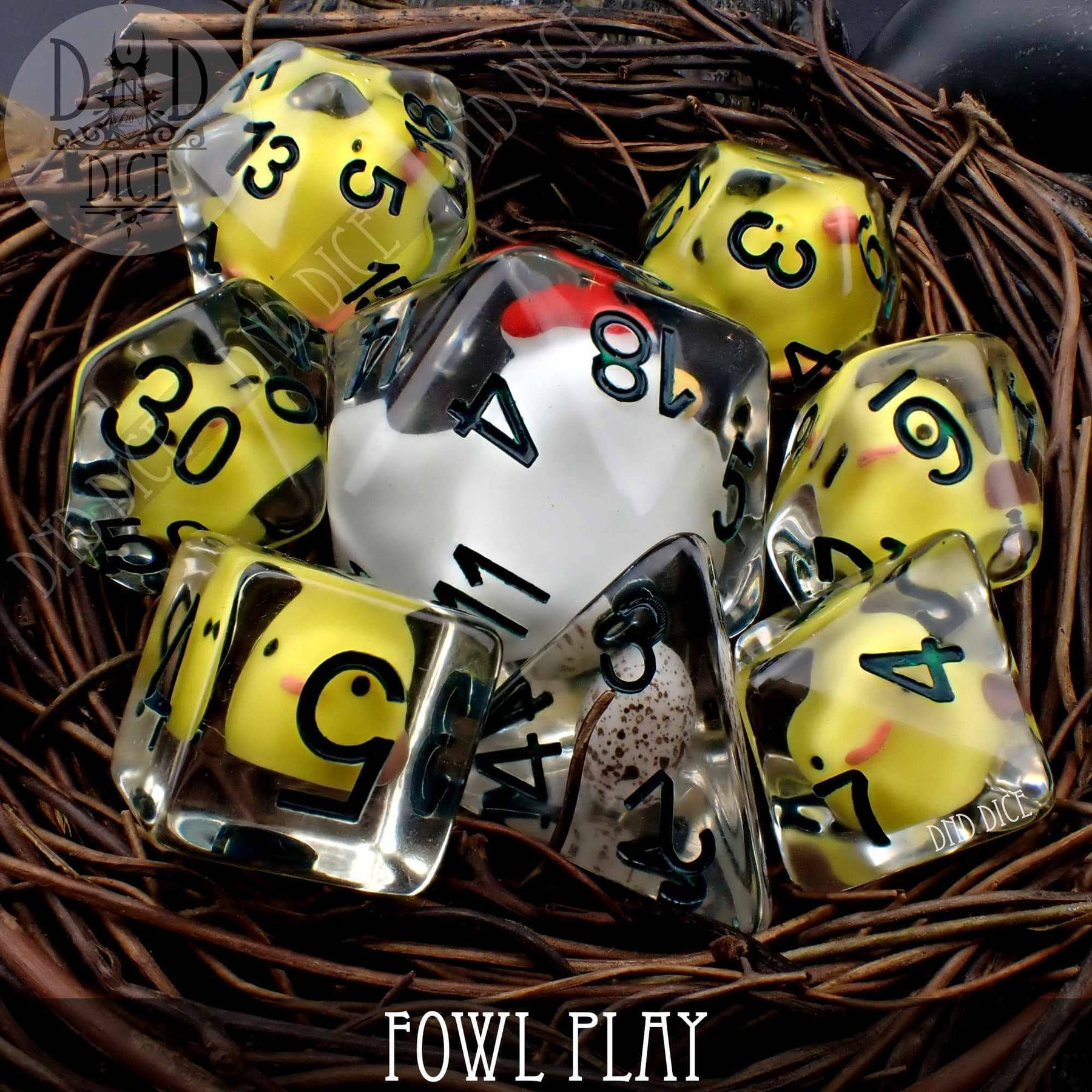 DNDDICE.COM Dice > Other Dice Fowl Play - 8 Dice Set 758890739684 PR08FOWL