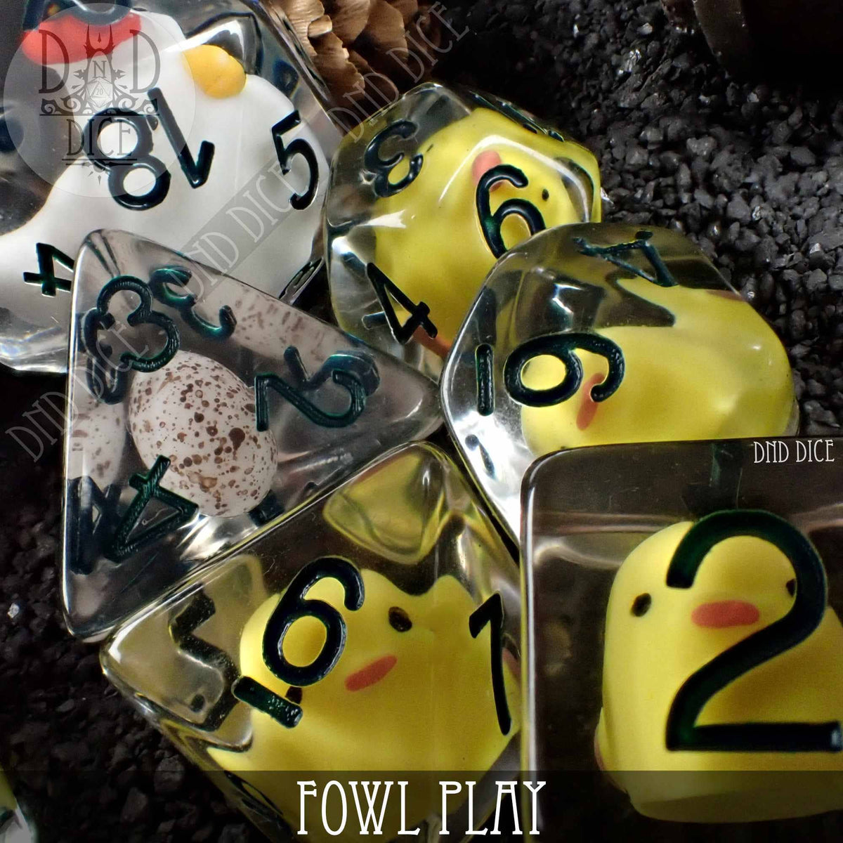 DNDDICE.COM Dice > Other Dice Fowl Play - 8 Dice Set 758890739684 PR08FOWL