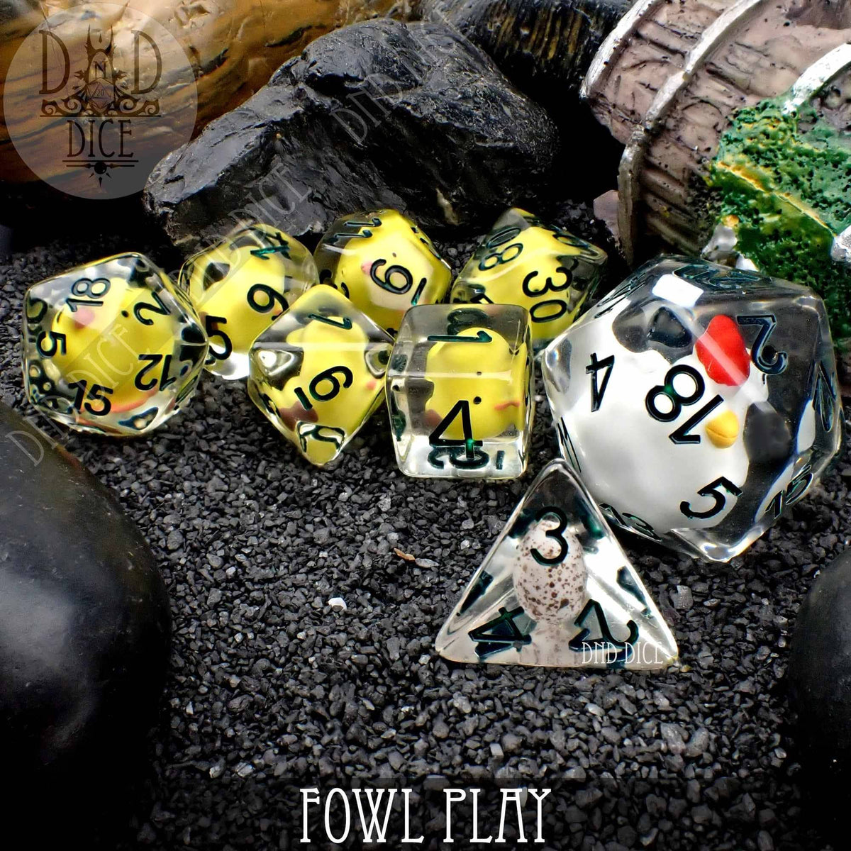 DNDDICE.COM Dice > Other Dice Fowl Play - 8 Dice Set 758890739684 PR08FOWL