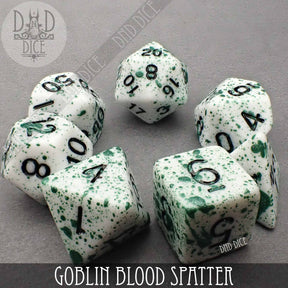 DNDDICE.COM Dice > Other Dice Goblin Blood Spatter (Hand-Painted) 758890739776 EA07GBSP