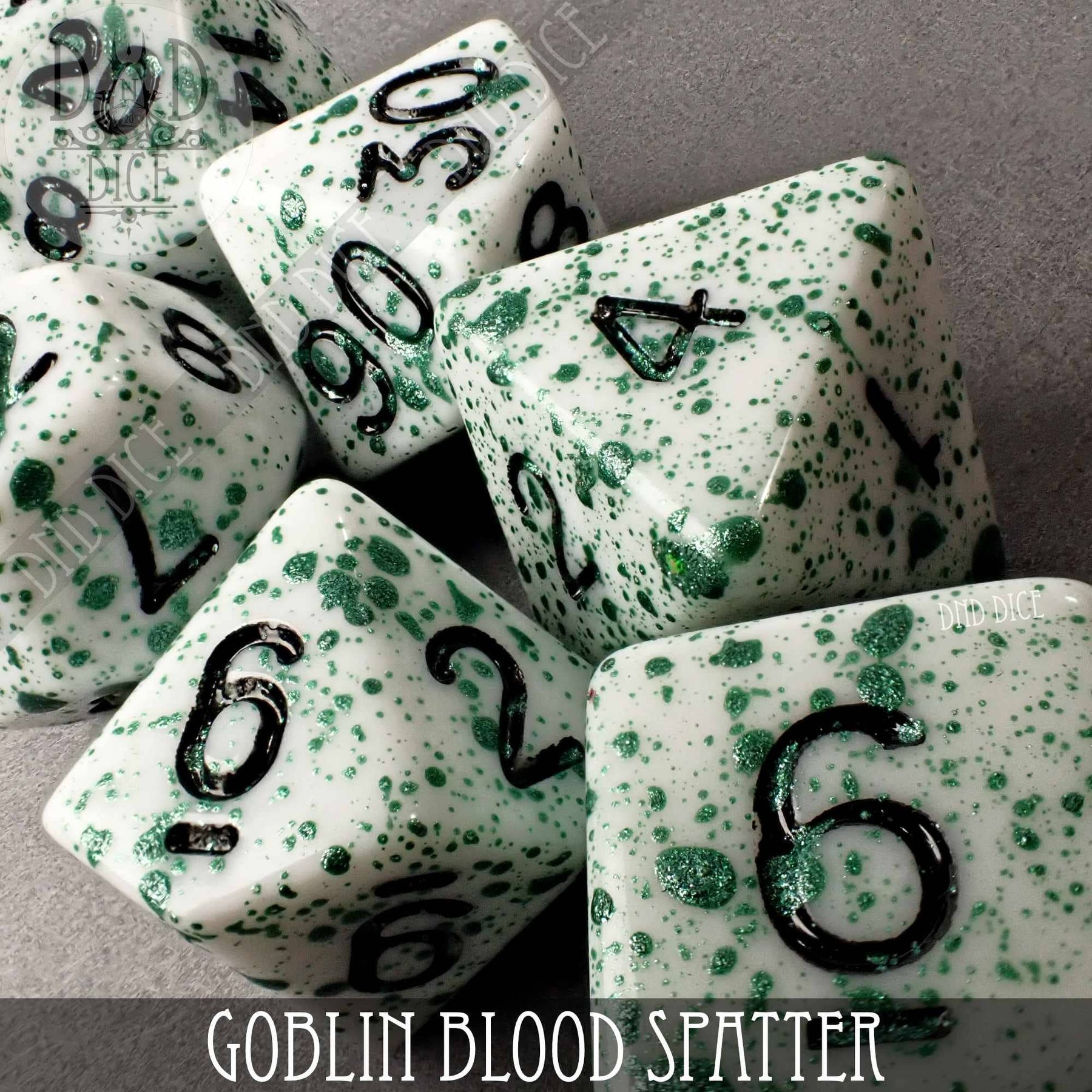 DNDDICE.COM Dice > Other Dice Goblin Blood Spatter (Hand-Painted) 758890739776 EA07GBSP