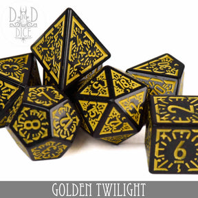 DNDDICE.COM Dice > Other Dice Golden Twilight 758890749300 PA07GOLDSKY