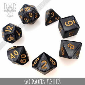 DNDDICE.COM Dice > Other Dice Gorgons Ashes 7 or 11: 11 Dice Set 758890739882 PA11GORG