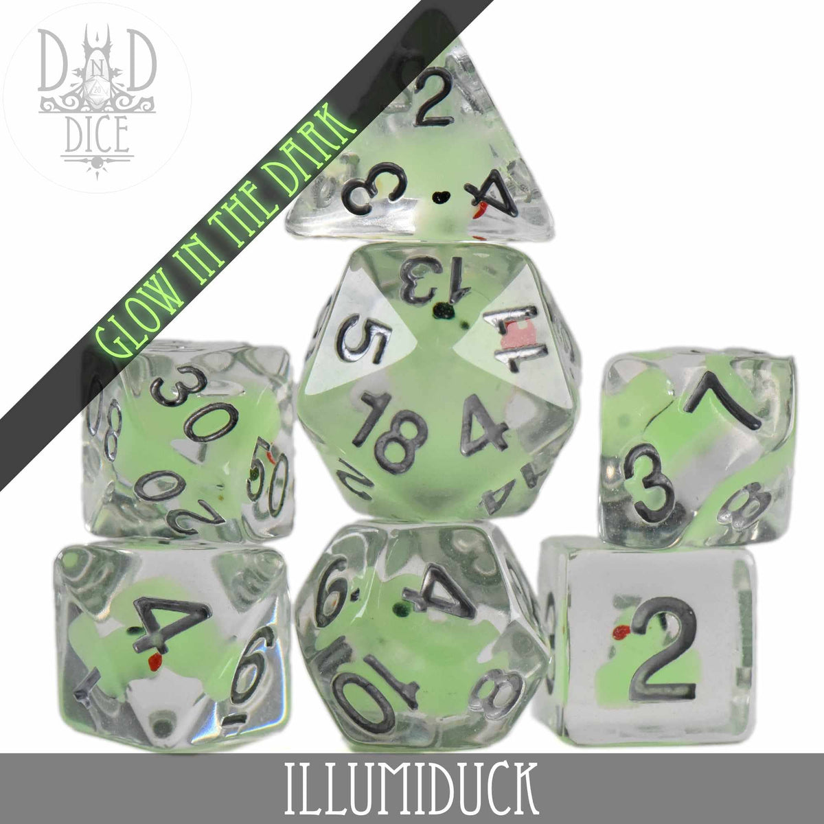 DNDDICE.COM Dice > Other Dice Illumiduck (Glow) 758890749911 PR07ILLUMI