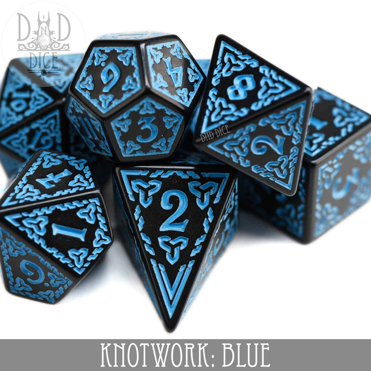DNDDICE.COM Dice > Other Dice Knotwork: Blue 758890748112 PA07KNOT1