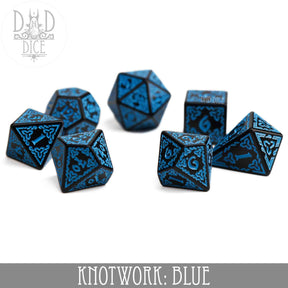 DNDDICE.COM Dice > Other Dice Knotwork: Blue 758890748112 PA07KNOT1