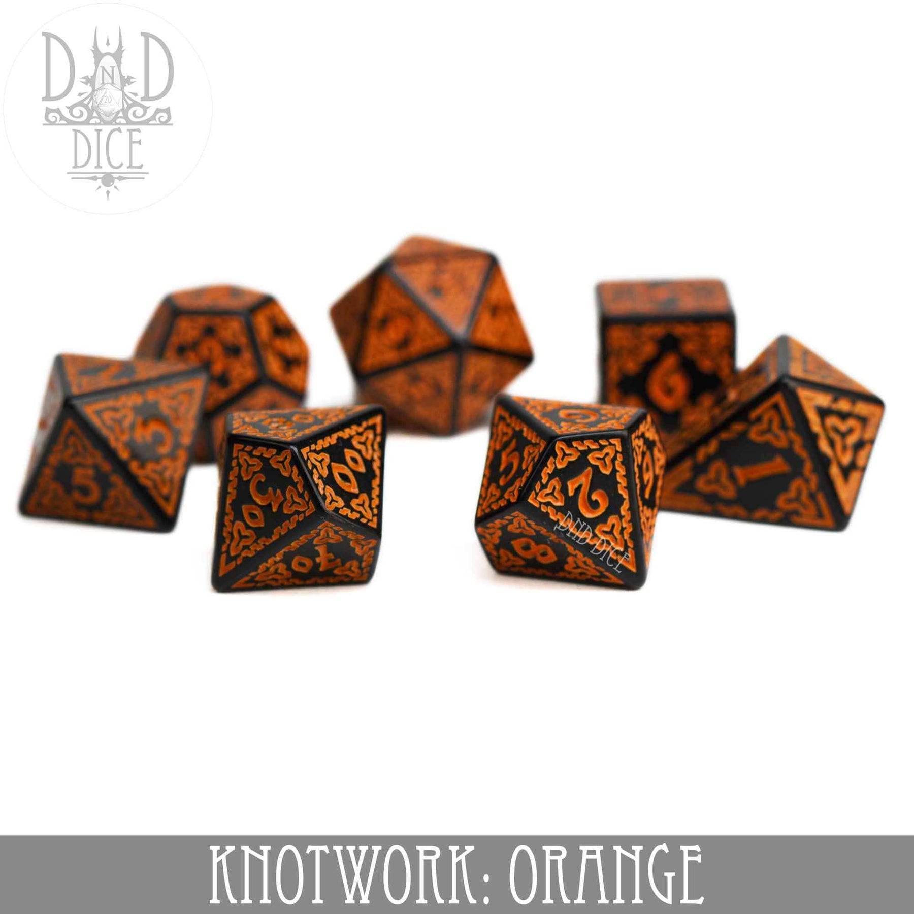 DNDDICE.COM Dice > Other Dice Knotwork: Orange 758890748136 PA07KNOT3