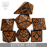 DNDDICE.COM Dice > Other Dice Knotwork: Orange 758890748136 PA07KNOT3