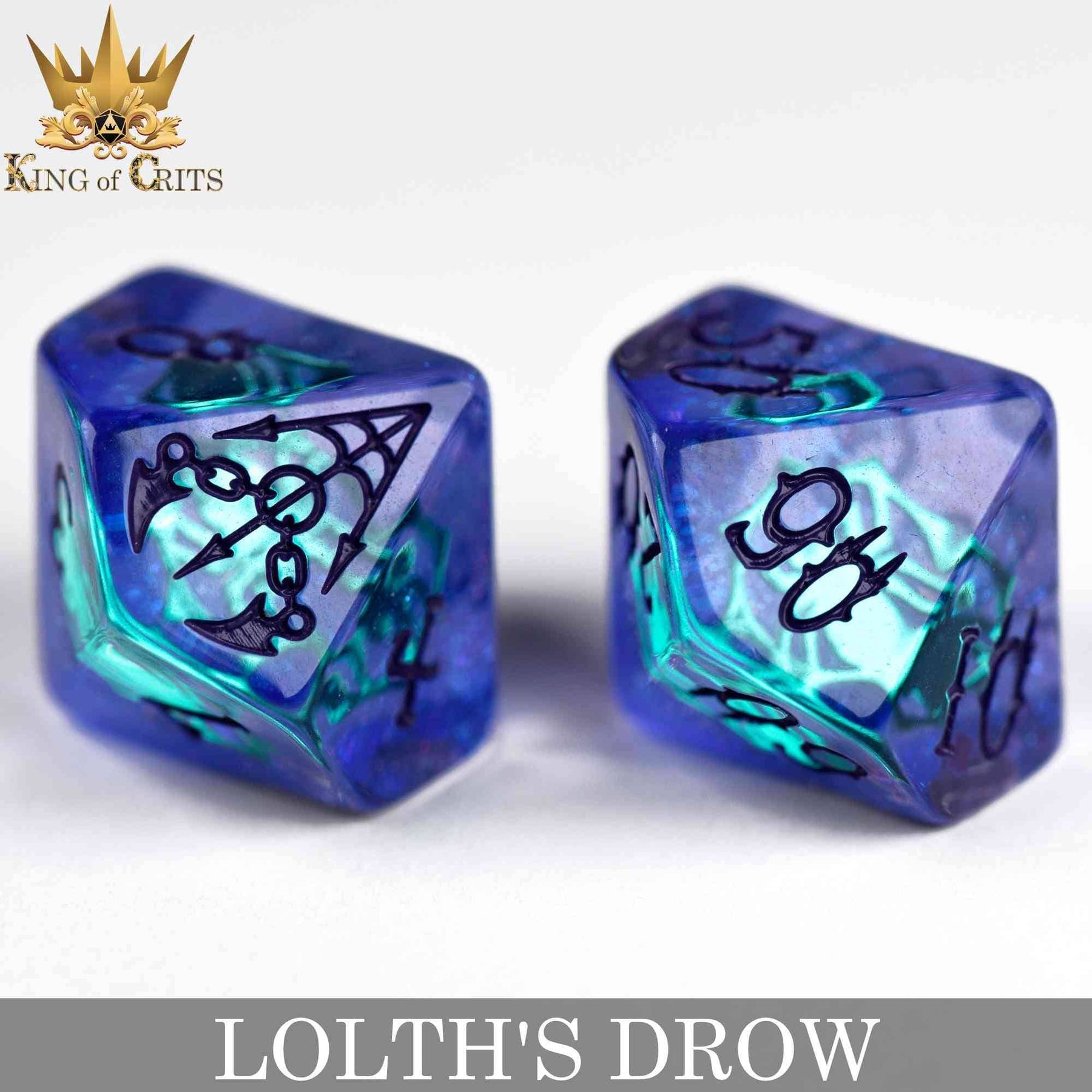 DNDDICE.COM Dice > Other Dice Lolth's Drow - 11 Dice Set 758890746286 ER11DROW