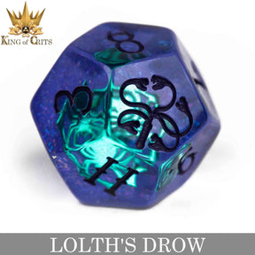 DNDDICE.COM Dice > Other Dice Lolth's Drow - 11 Dice Set 758890746286 ER11DROW