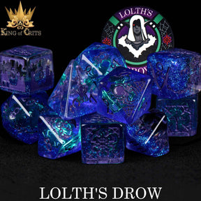 DNDDICE.COM Dice > Other Dice Lolth's Drow - 11 Dice Set 758890746286 ER11DROW