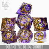 DNDDICE.COM Dice > Other Dice Lord of the Bling: 7-Dice Set - Wraith (Handmade) 758890747900 HM07RING4
