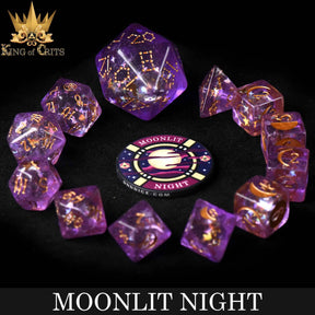 DNDDICE.COM Dice > Other Dice Moonlit Night - 12 Dice Set 758890743681 ER12MOON