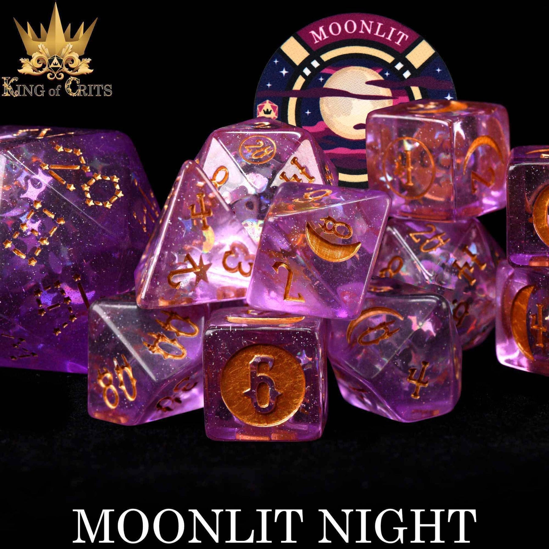 DNDDICE.COM Dice > Other Dice Moonlit Night - 12 Dice Set 758890743681 ER12MOON
