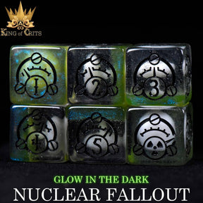 DNDDICE.COM Dice > Other Dice Nuclear Fallout - 11 Dice Set (Glow) 758890744442 ER11NUKE