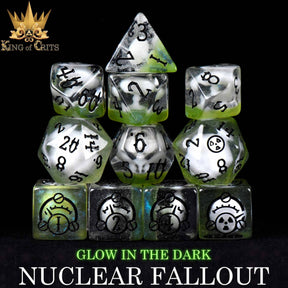 DNDDICE.COM Dice > Other Dice Nuclear Fallout - 11 Dice Set (Glow) 758890744442 ER11NUKE