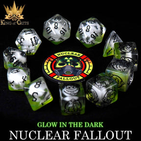 DNDDICE.COM Dice > Other Dice Nuclear Fallout - 11 Dice Set (Glow) 758890744442 ER11NUKE