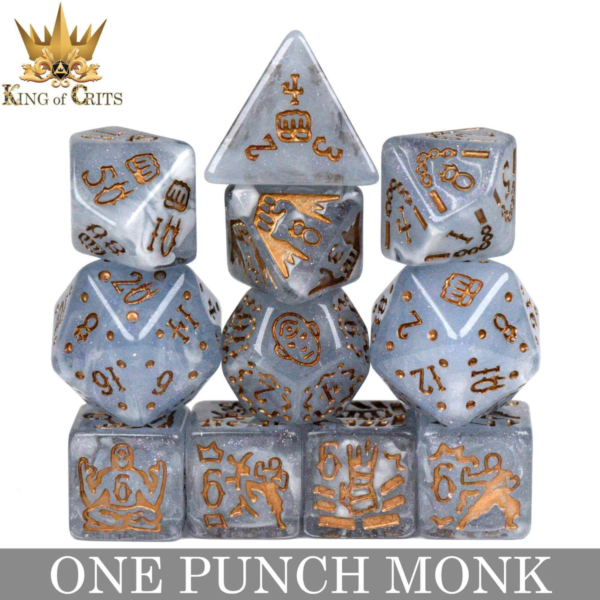 DNDDICE.COM Dice > Other Dice One Punch Monk - 11 Dice Set 758890746927 ER11MONK