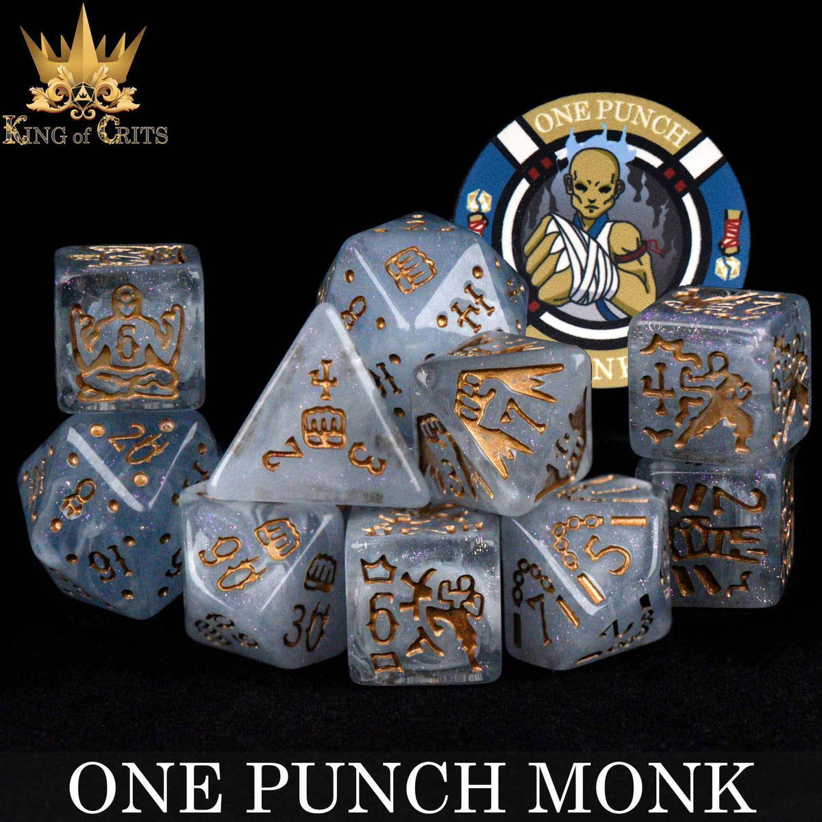 DNDDICE.COM Dice > Other Dice One Punch Monk - 11 Dice Set 758890746927 ER11MONK