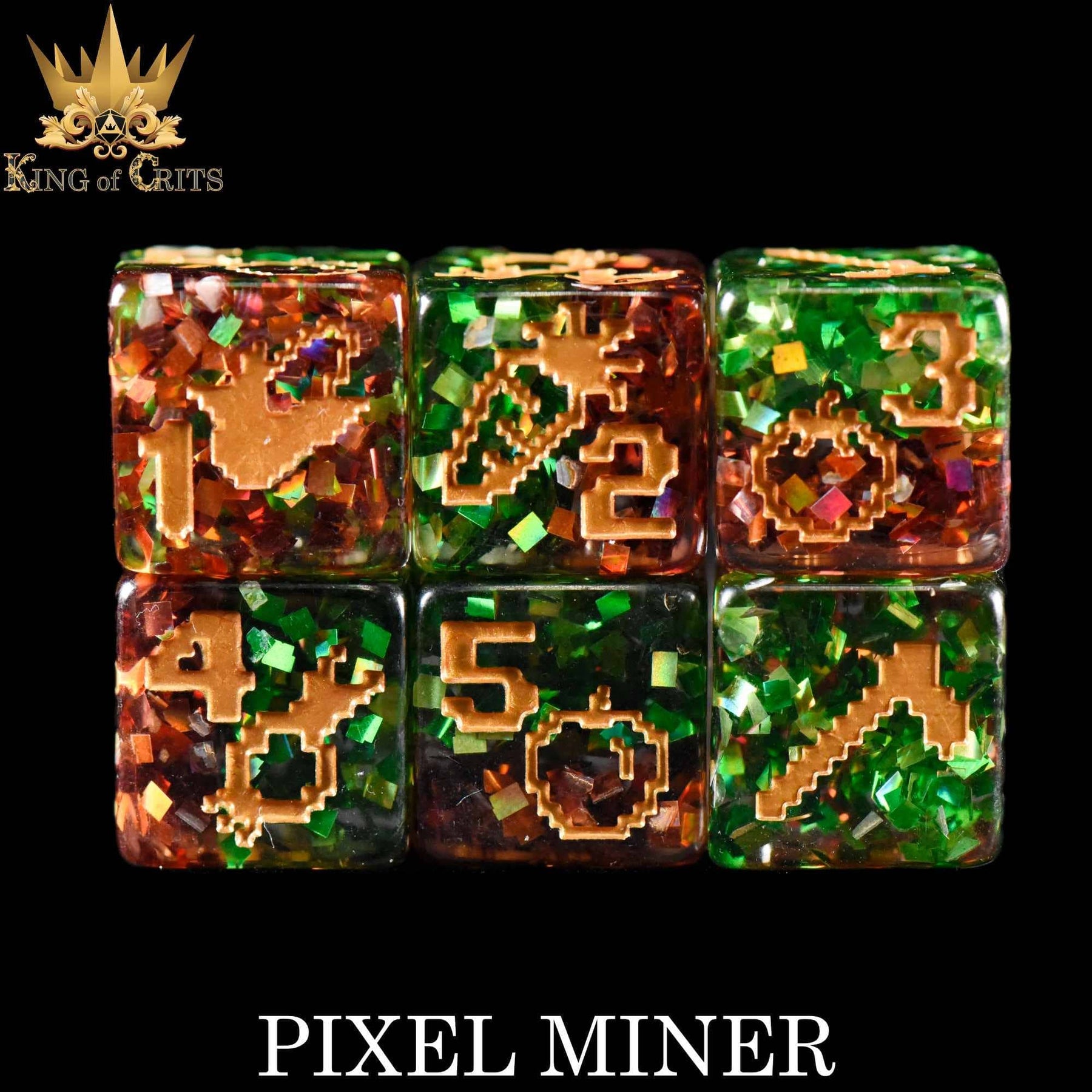 DNDDICE.COM Dice > Other Dice Pixel Miner - 11 Dice Set 758890749874 ER11MINE