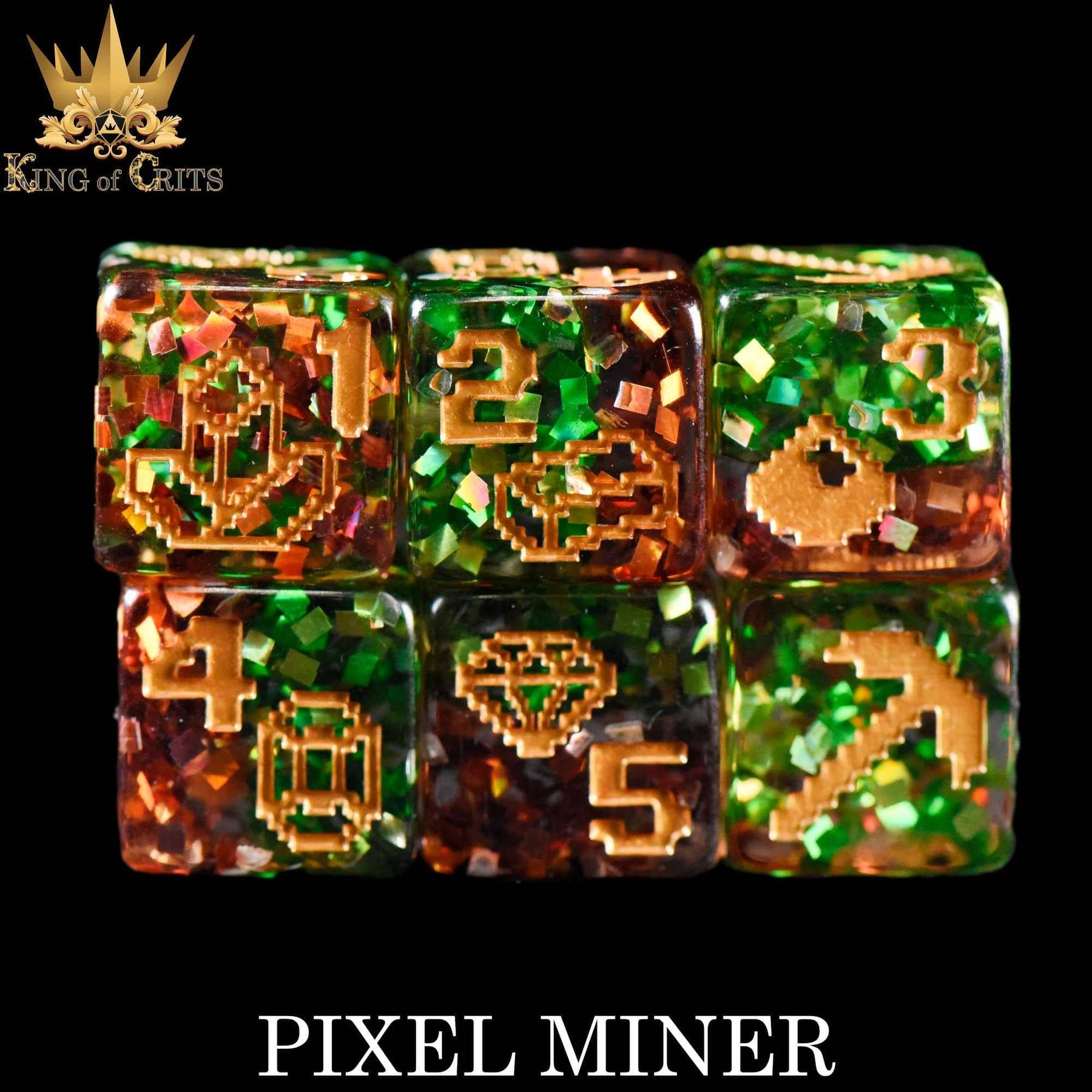DNDDICE.COM Dice > Other Dice Pixel Miner - 11 Dice Set 758890749874 ER11MINE