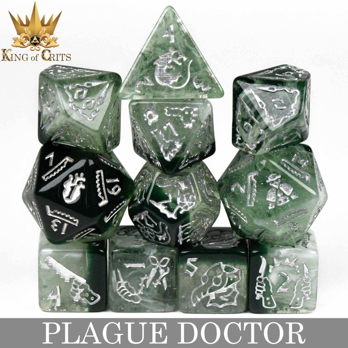 DNDDICE.COM Dice > Other Dice Plague Doctor - 11 Dice Set 758890747177 ER11PLAGUE